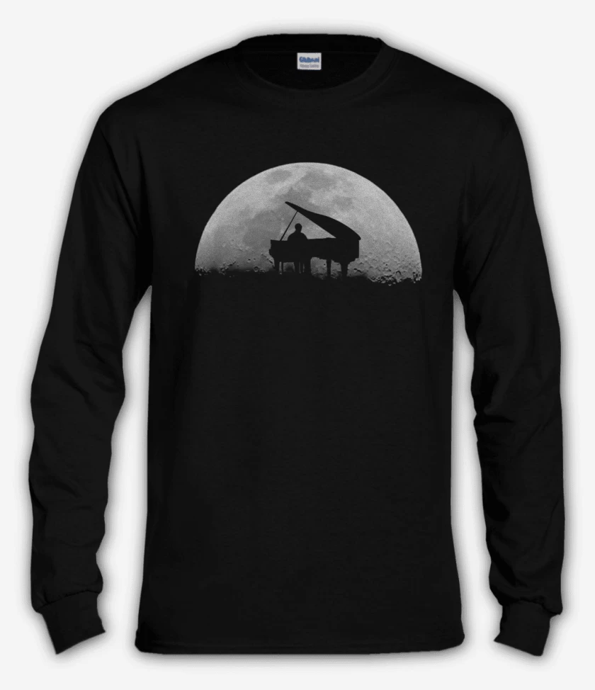 Polera manga larga Negro de PIANO LUNA
