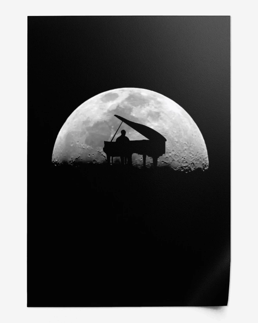 Print Negro de PIANO LUNA