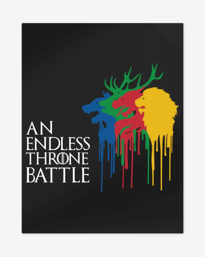 Print metalico Negro de GOT- An Endless Throne Battle