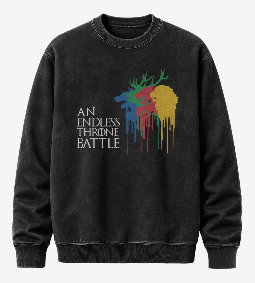 Poleron Polo Acid Wash Negro de GOT- An Endless Throne Battle