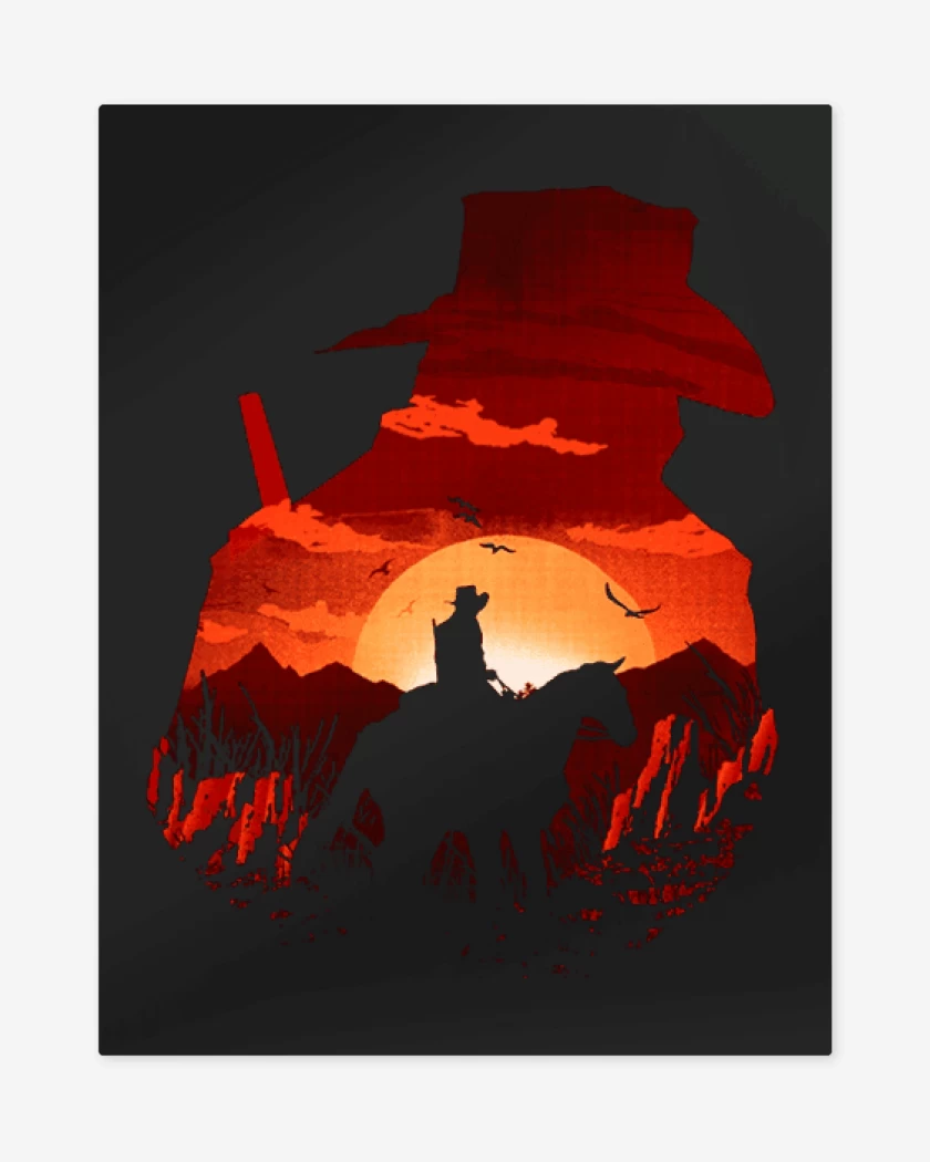 Print metalico Negro de Redemption 