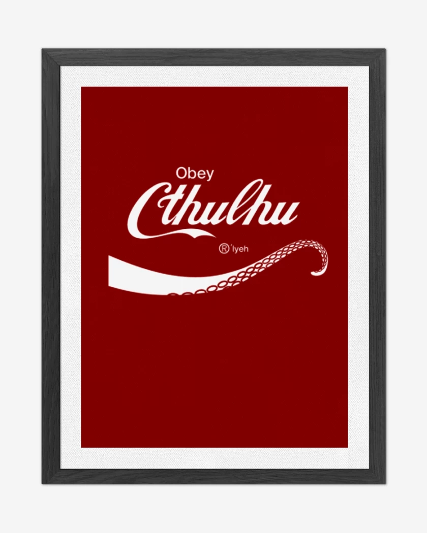 Cuadro decorativo Rojo de Cthulhu cola