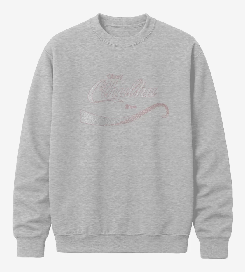 Poleron polo Gris Melange de Cthulhu cola