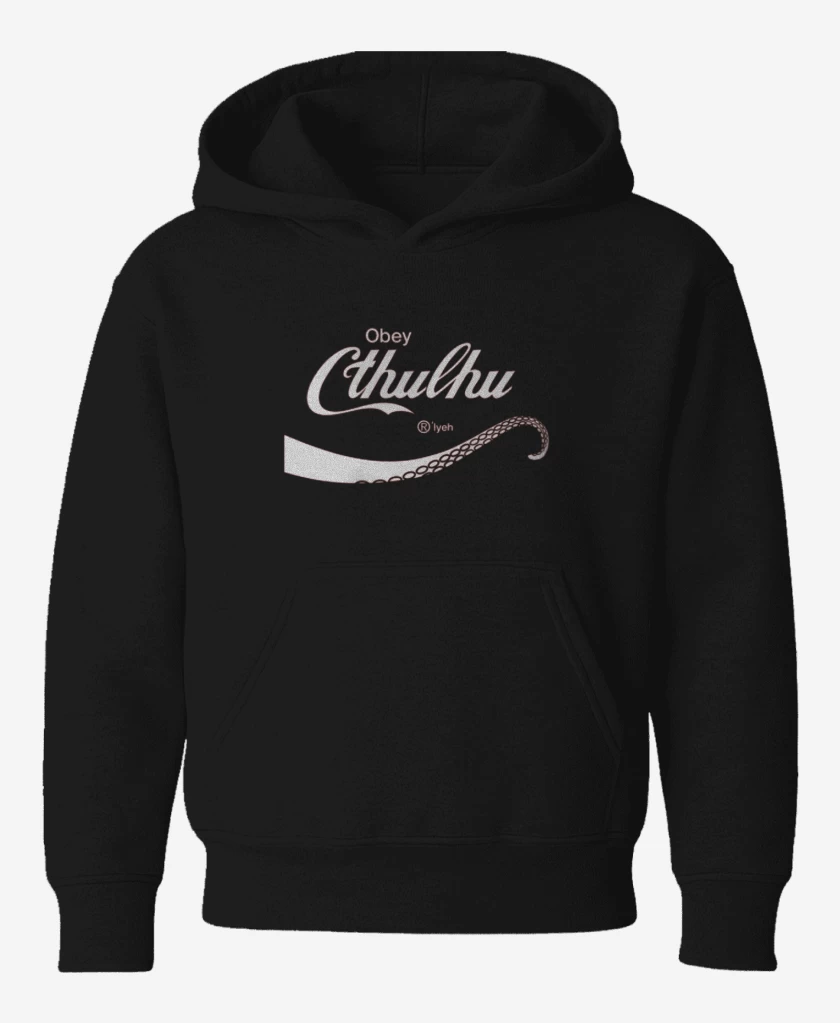 Poleron de niño Negro de Cthulhu cola