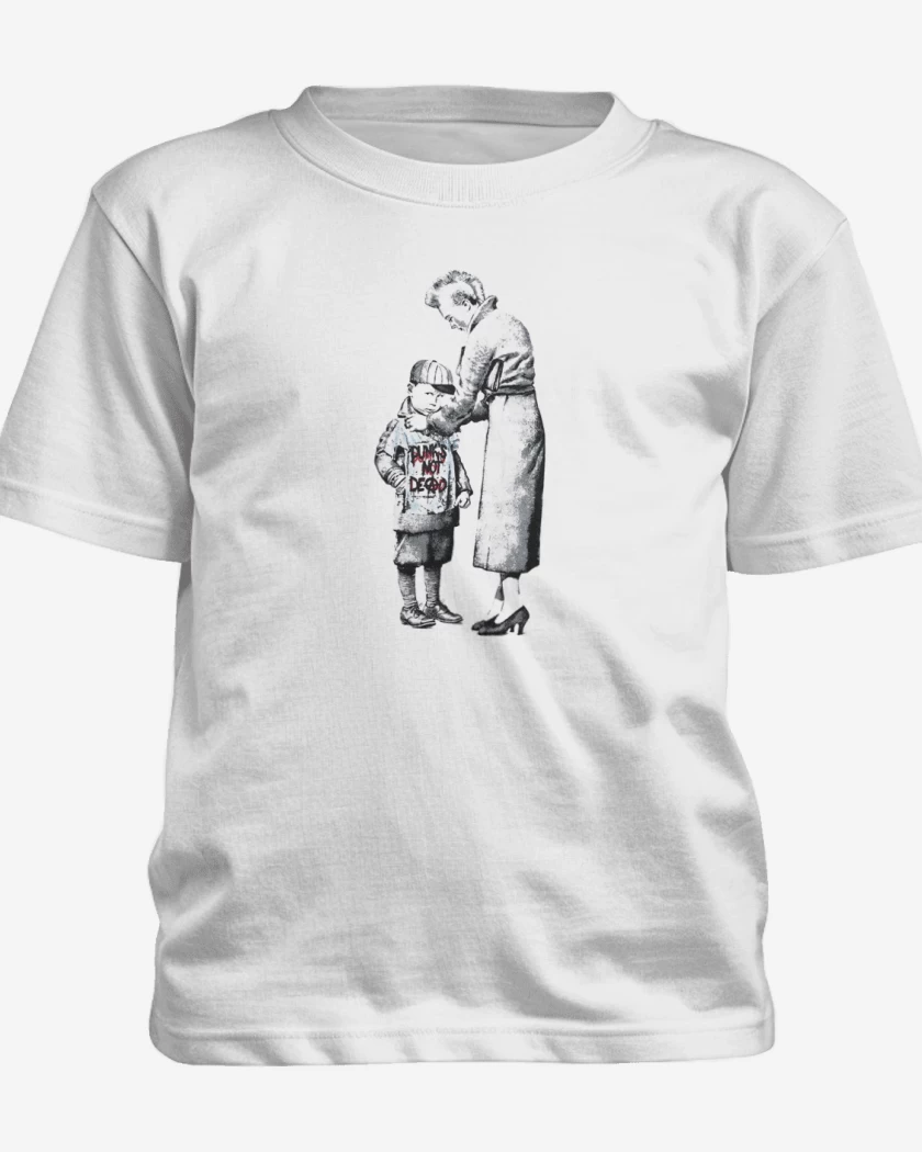 Polera de niño Blanco de punks not dead 