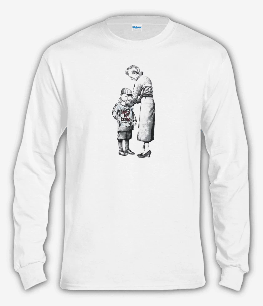 Polera manga larga Blanco de punks not dead 