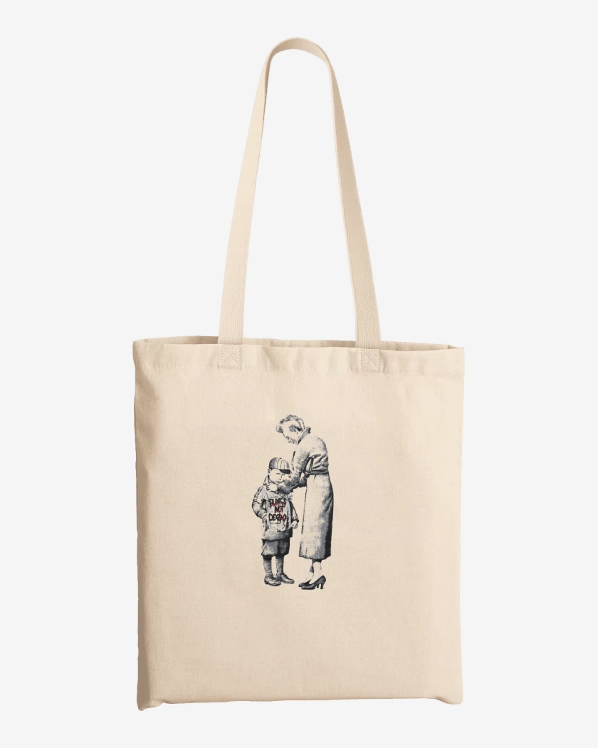 Totebag Blanco de punks not dead 