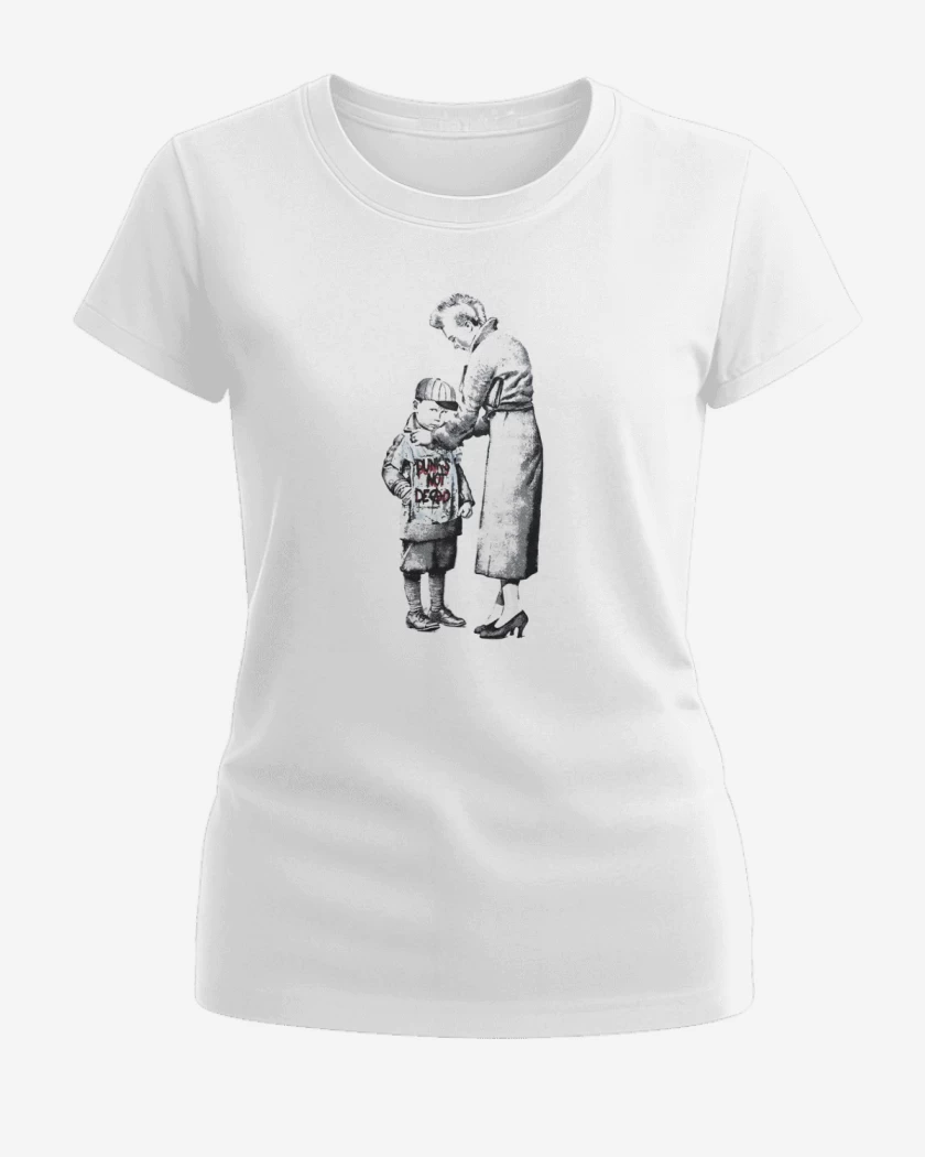 Polera de Mujer Blanco de punks not dead 