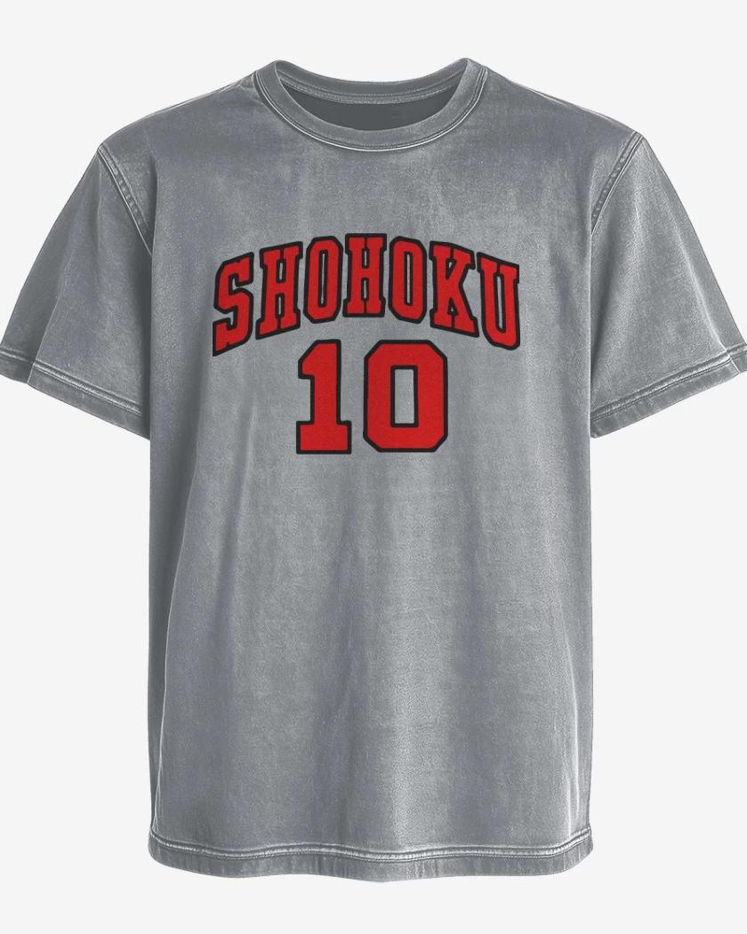 Polera desgastada Gris Melange de Shohoku 2