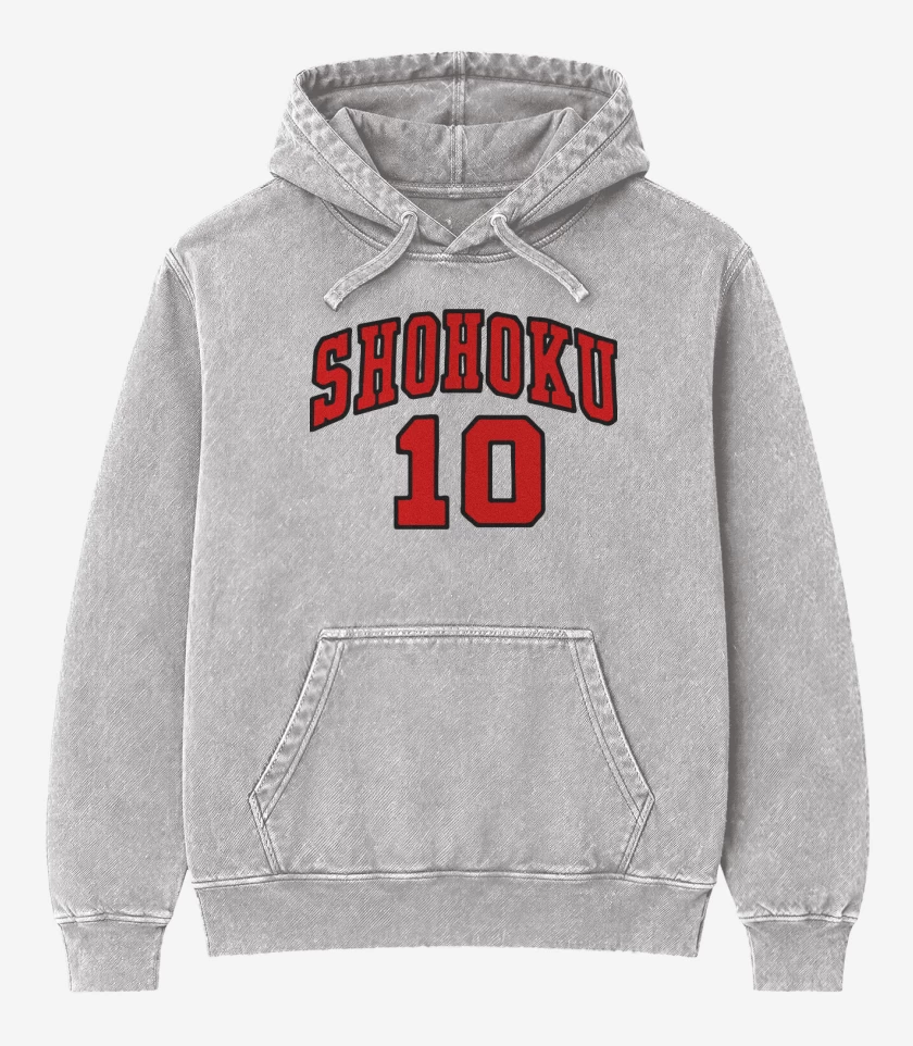 Poleron Canguro Acid Wash Gris Melange de Shohoku 2