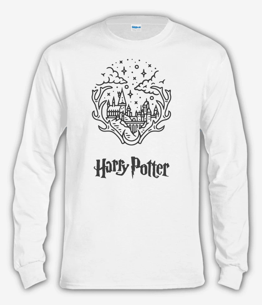 Polera manga larga Blanco de Harry potter 2
