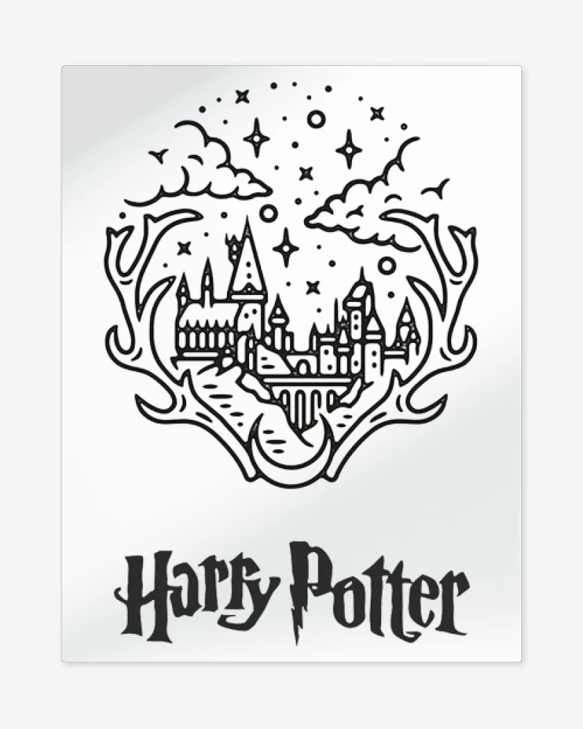 Print metalico Blanco de Harry potter 2