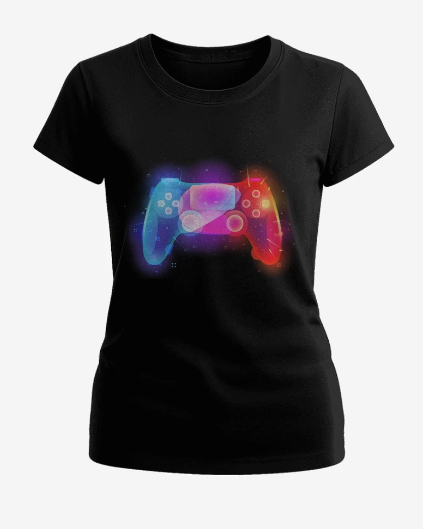 Polera de Mujer Negro de Joystick ps4