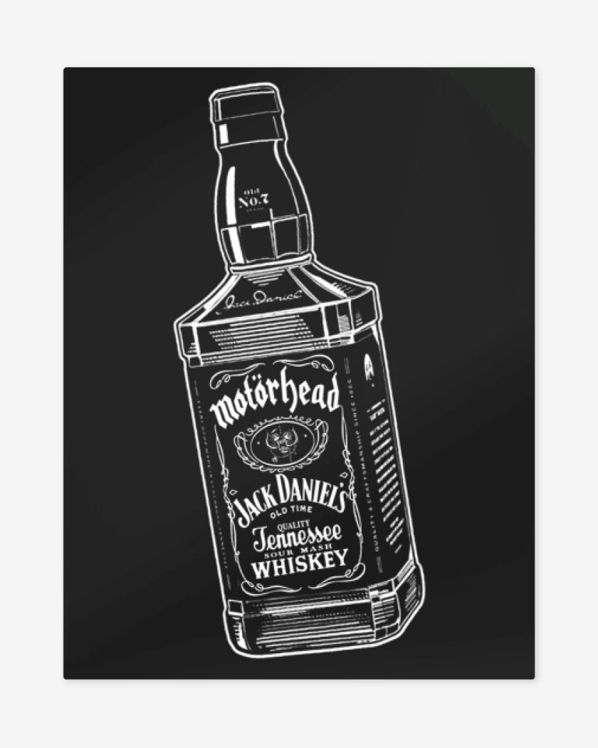 Print metalico Negro de Jack Daniels Motorhead
