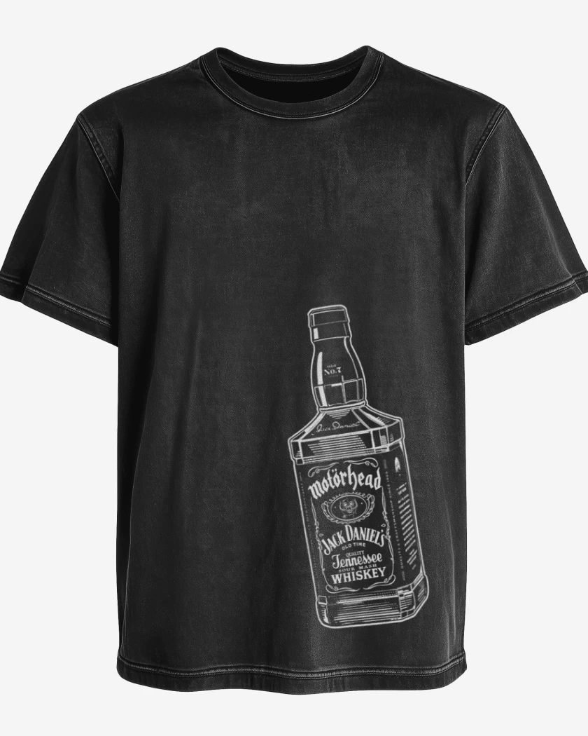 Polera desgastada Jack Daniels Motorhead