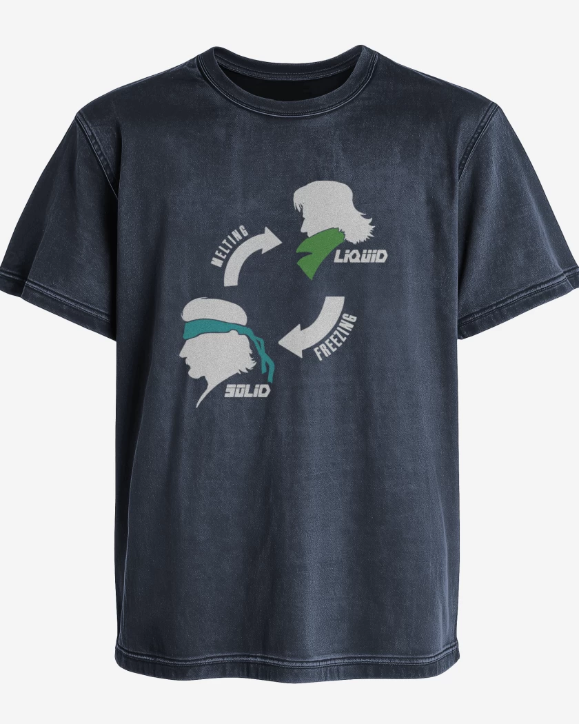 Polera desgastada Azul Marino de Melting Freezing