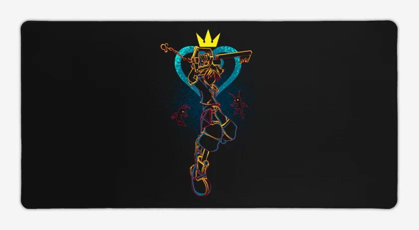 Mouse pad Gamer Negro de Kingdom hearts 6