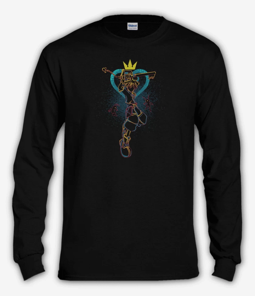 Polera manga larga Negro de Kingdom hearts 6