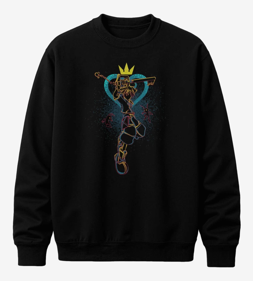 Poleron polo Negro de Kingdom hearts 6