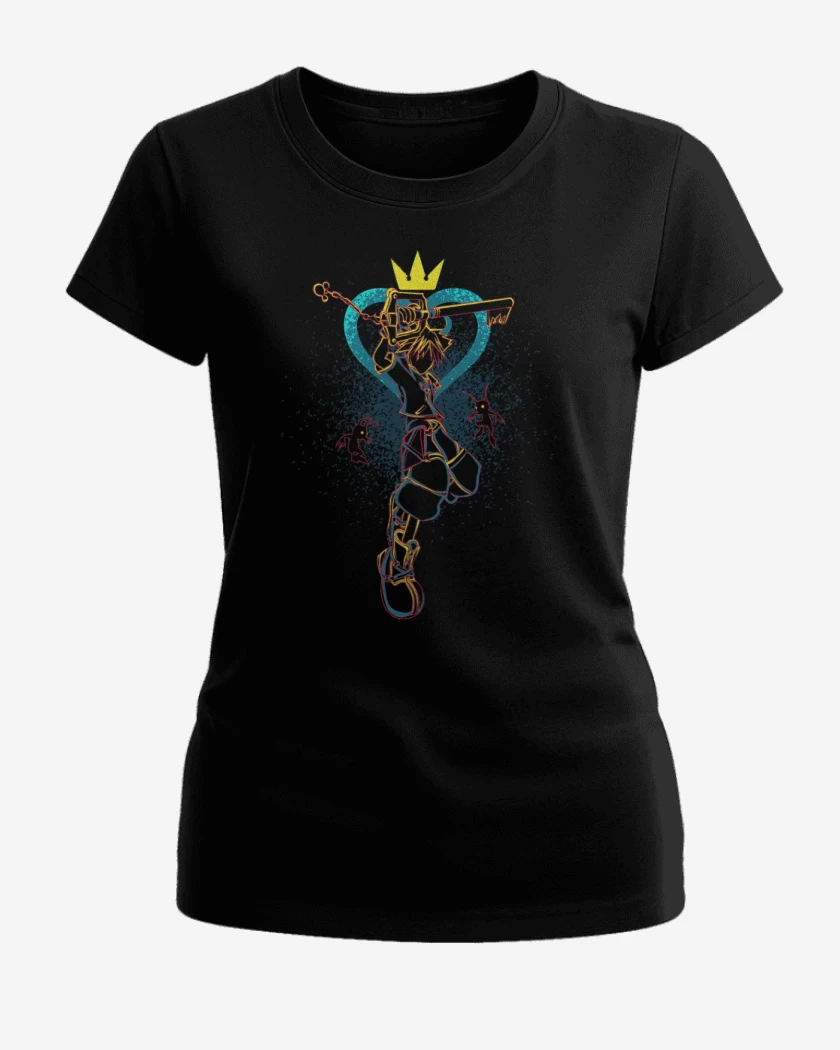 Polera de Mujer Negro de Kingdom hearts 6