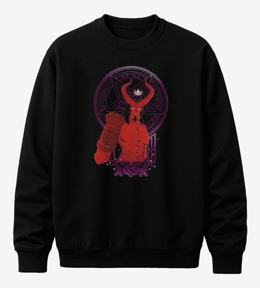 Poleron polo Negro de Hellboy