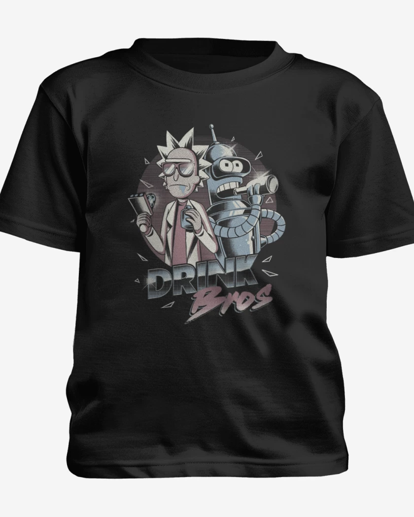 Polera de niño Negro de Rick and bender
