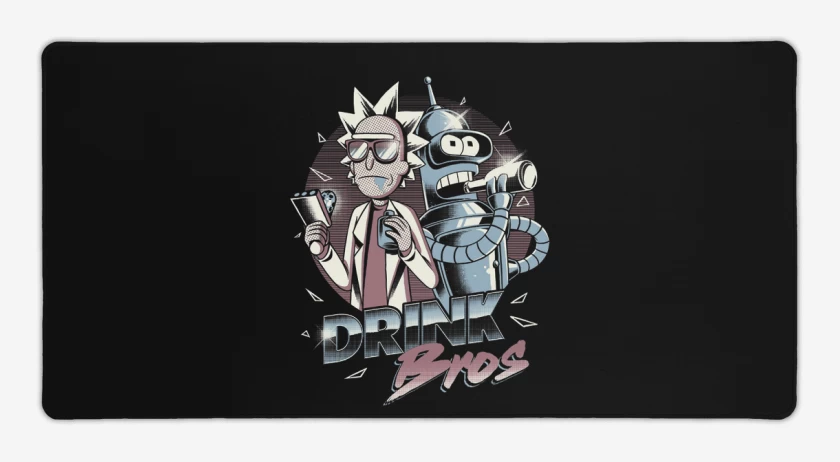 Mouse pad Gamer Negro de Rick and bender