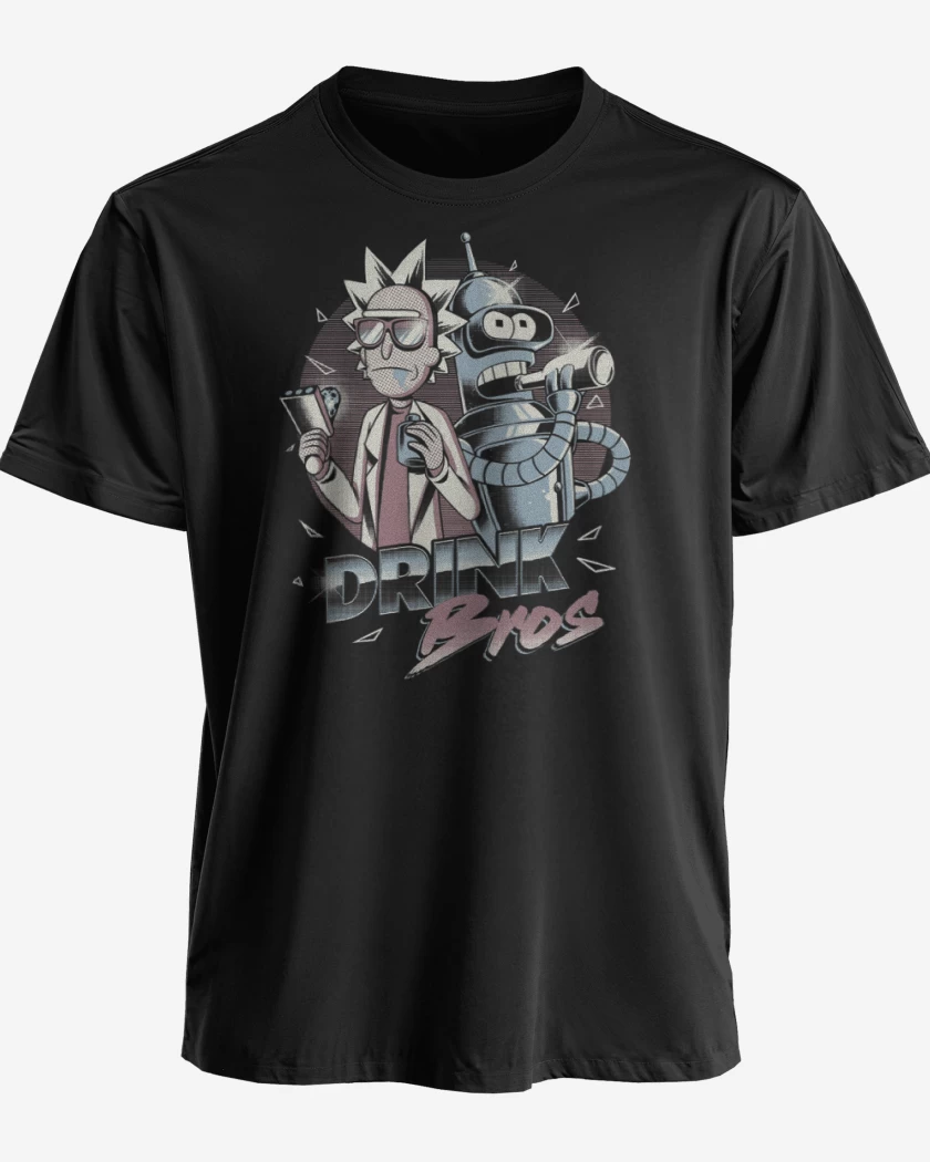 Polera premium Negro de Rick and bender