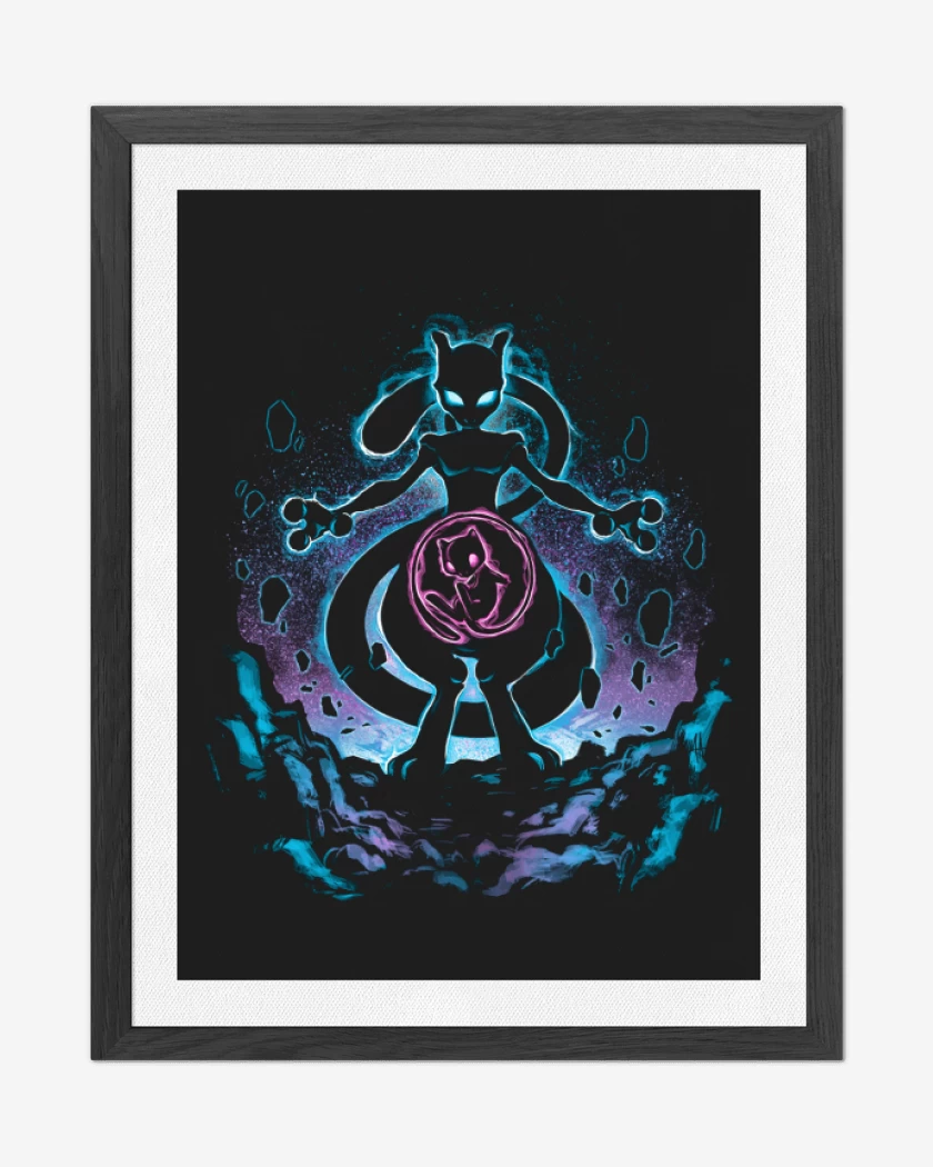 Cuadro decorativo Negro de Mewtwo 4