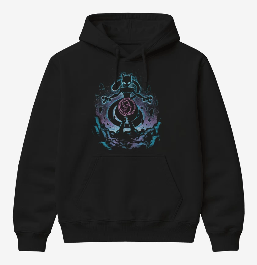 Poleron Canguro básico Negro de Mewtwo 4