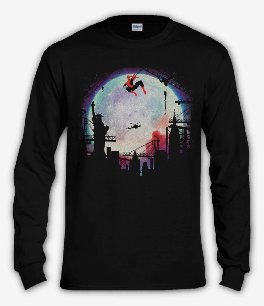 Polera manga larga Hombre araña