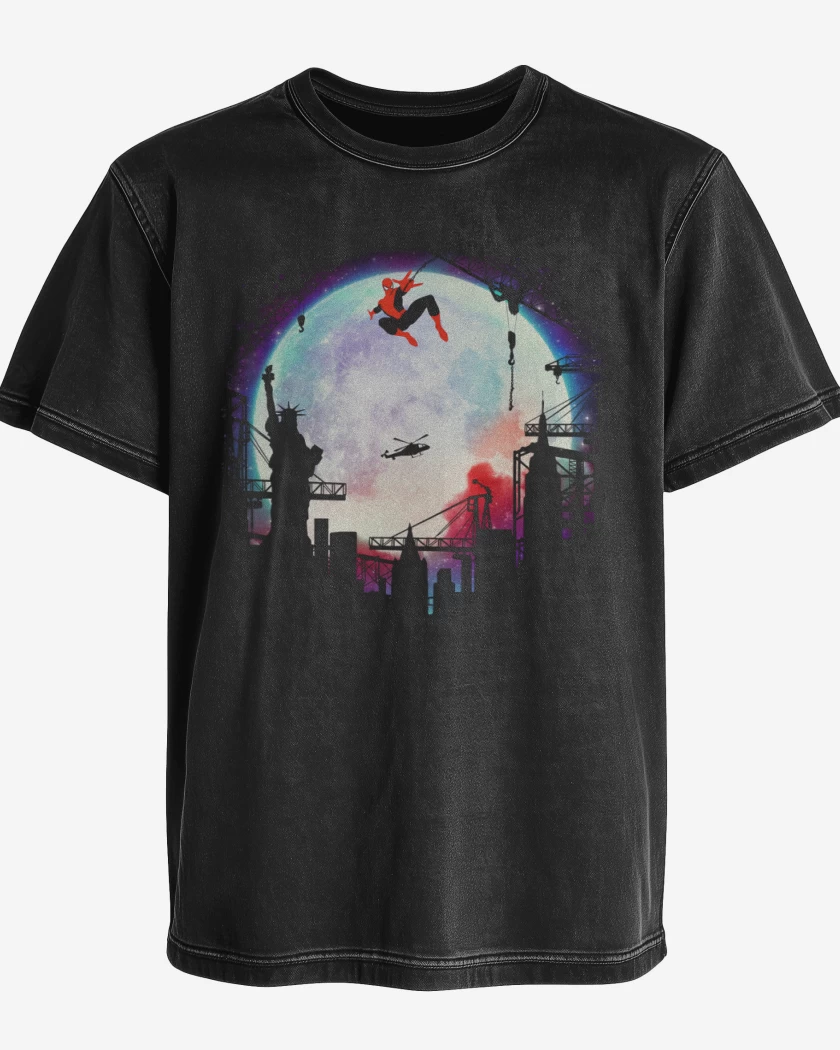 Polera desgastada Hombre araña