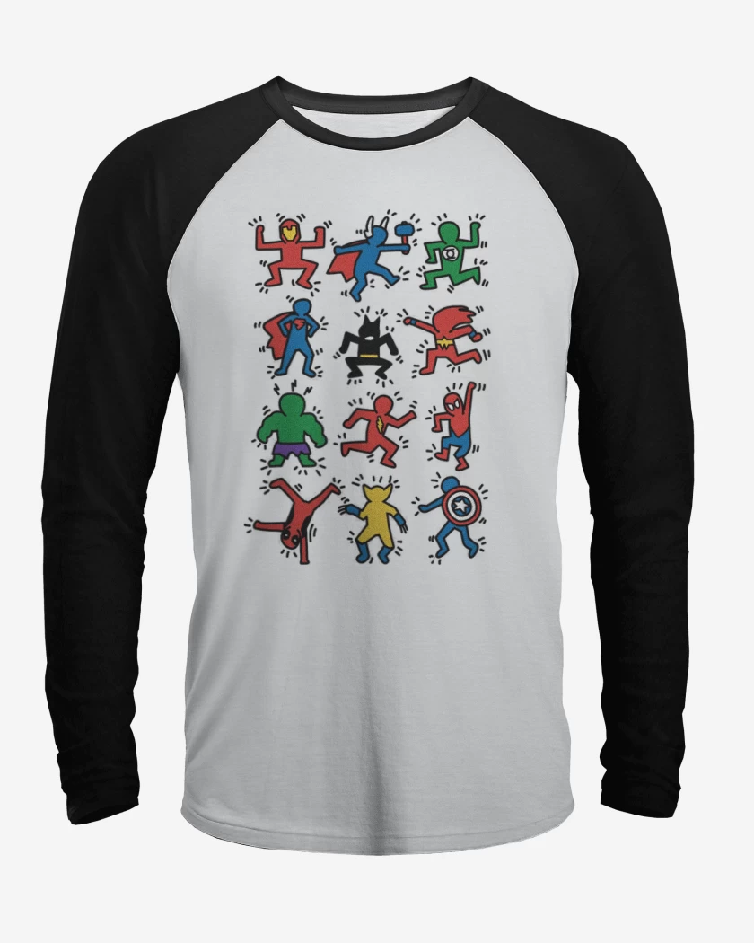 Polera Raglan Super heroes