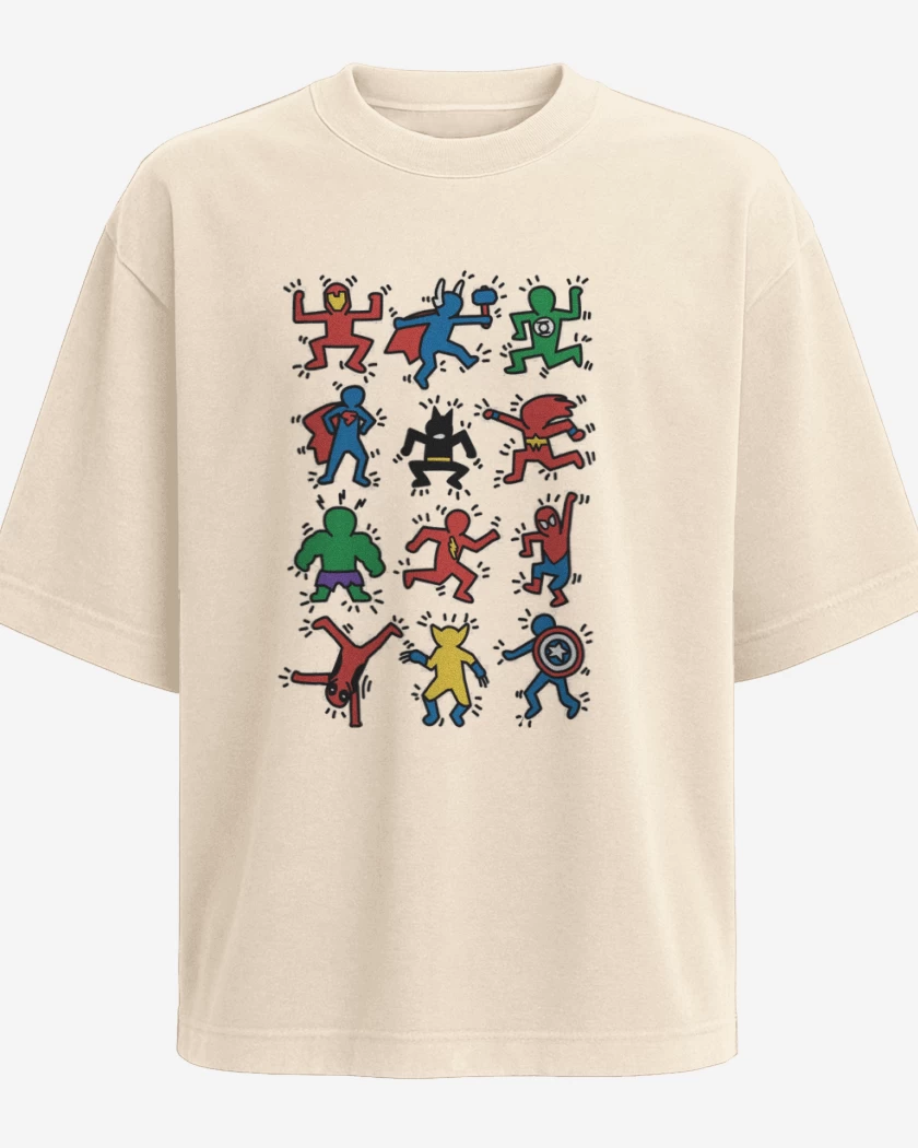 Polera Oversize Super heroes