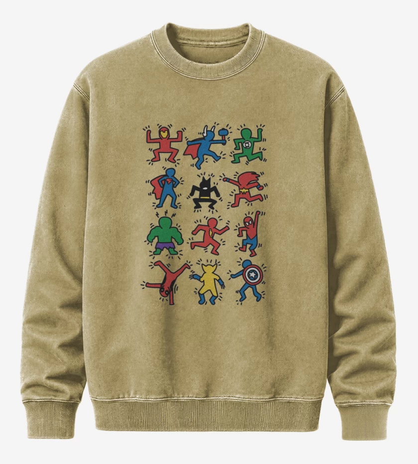 Poleron Polo Acid Wash Beige de Super heroes