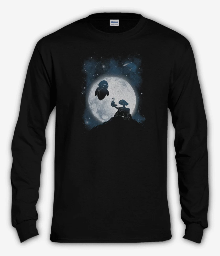 Polera manga larga Negro de Wall e