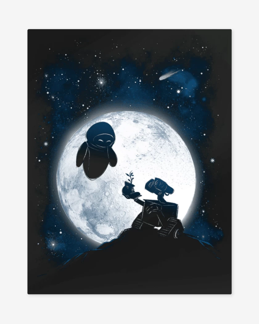 Print metalico Negro de Wall e