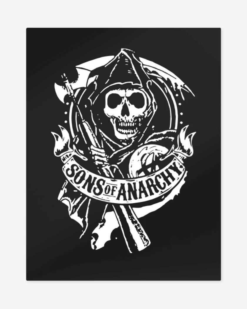 Print metalico Negro de Sons Of Anarchy