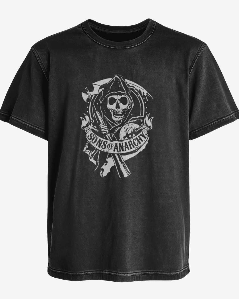 Polera desgastada Negro de Sons Of Anarchy