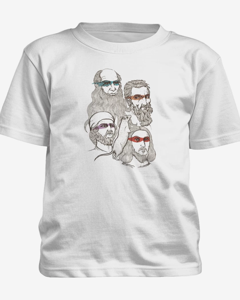 Polera de niño Blanco de Tortugas ninjas renacimiento