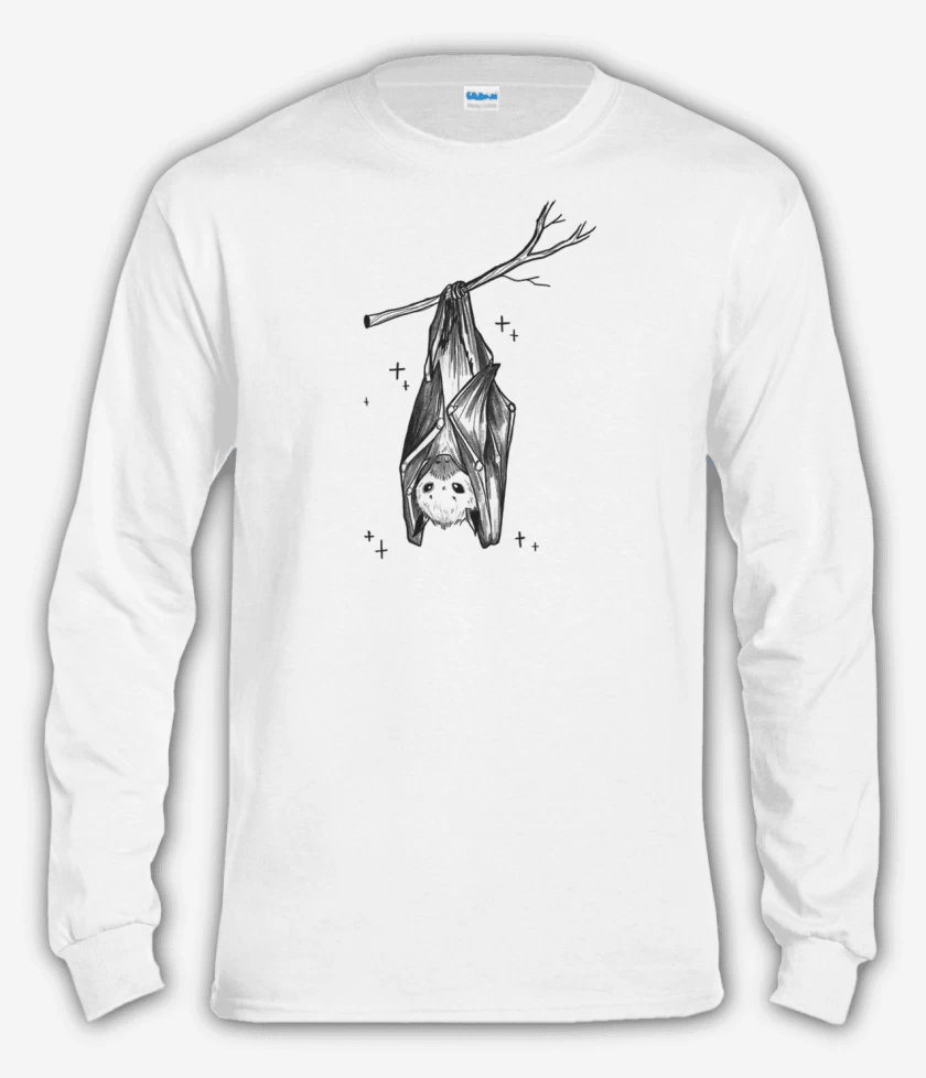 Polera manga larga Blanco de Murciélago