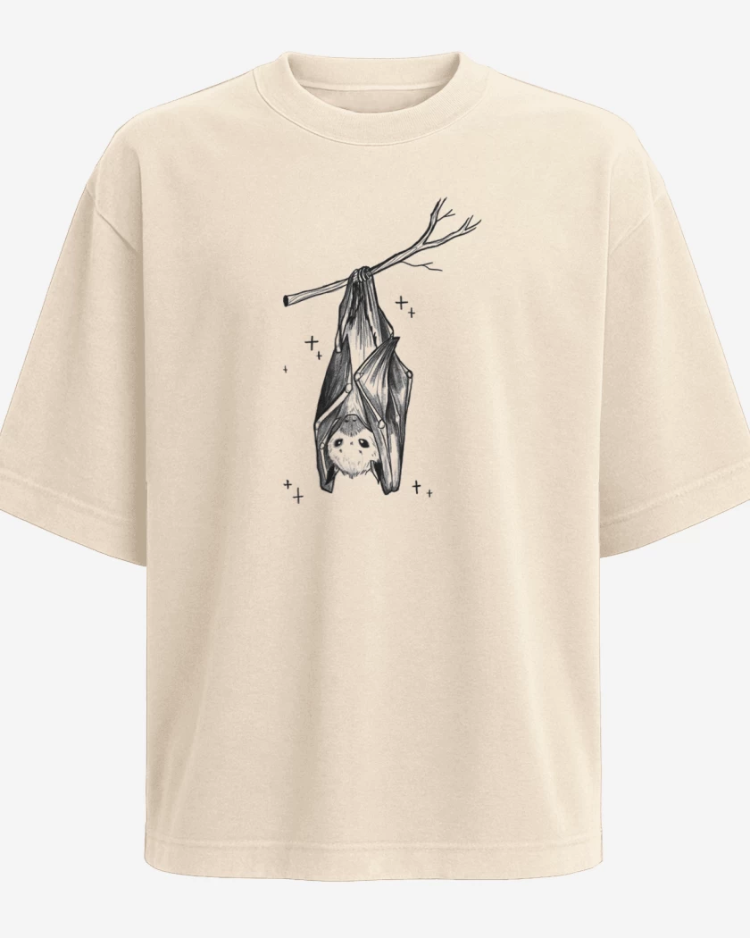 Polera Oversize Beige de Murciélago
