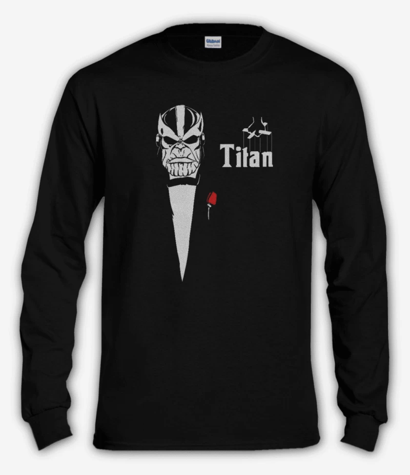 Polera manga larga Negro de Titan