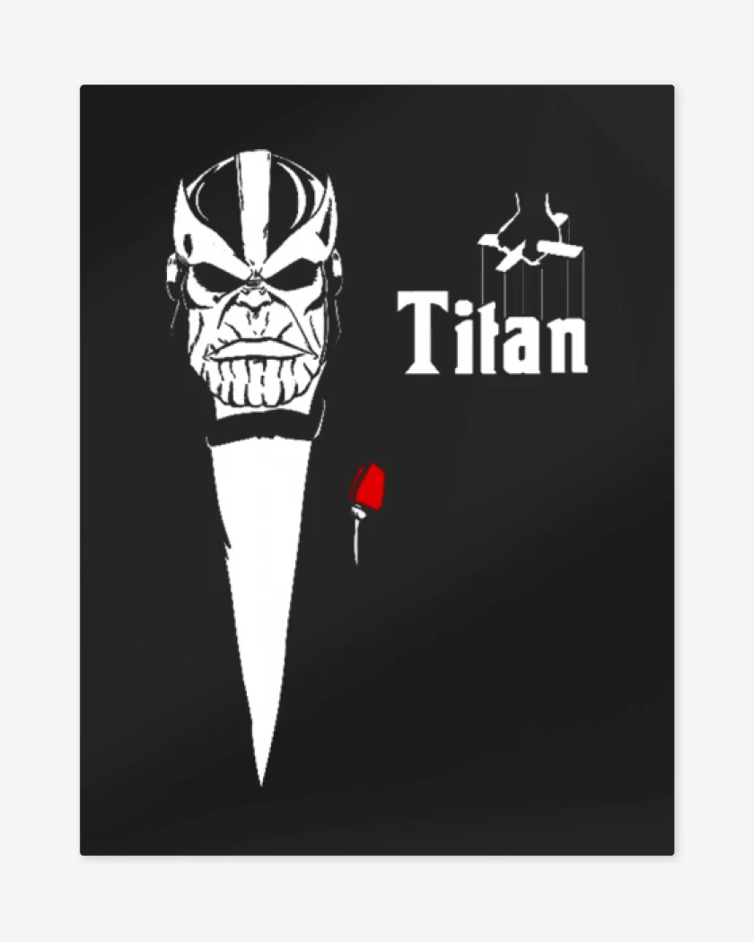 Print metalico Negro de Titan
