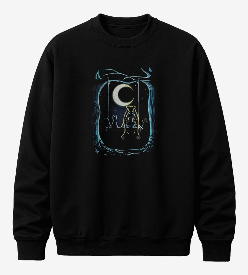Poleron polo Negro de Moon key