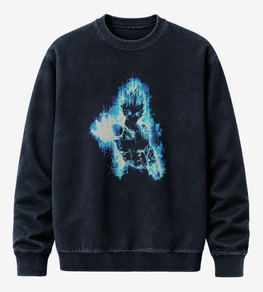 Poleron Polo Acid Wash Azul Marino de Principe vegeta II