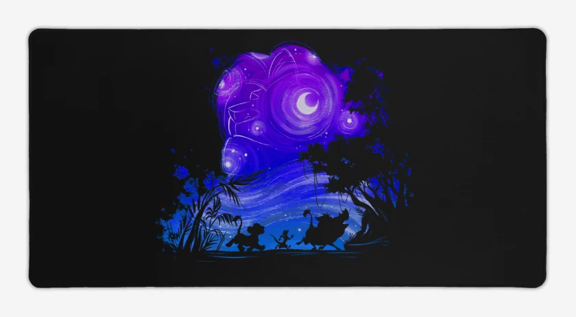 Mouse pad Gamer Negro de Rey leon 2