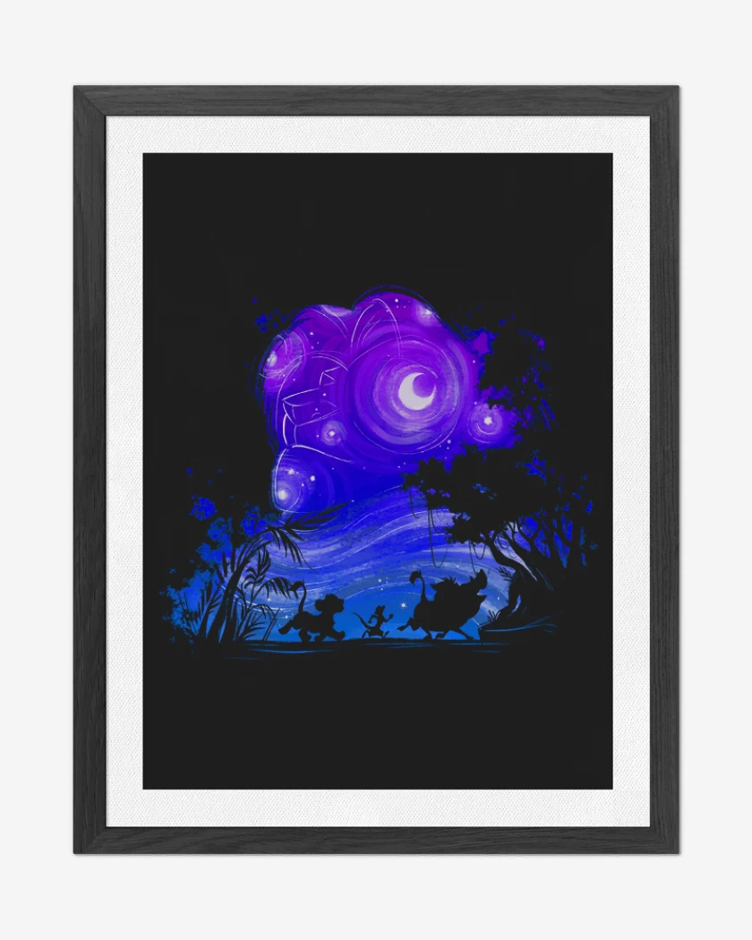 Cuadro decorativo Negro de Rey leon 2