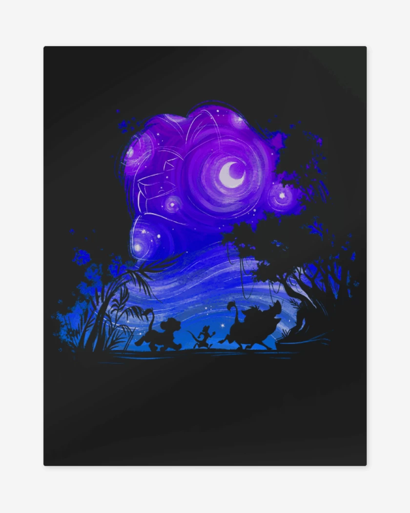 Print metalico Negro de Rey leon 2