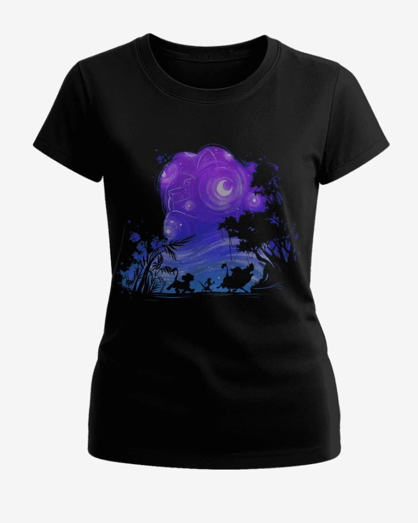 Polera de Mujer Negro de Rey leon 2